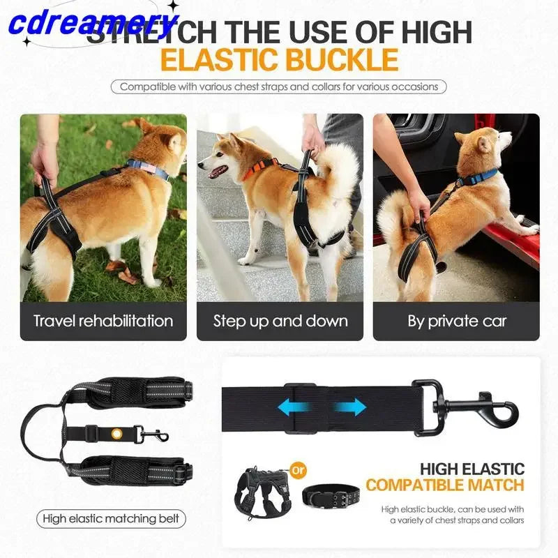 CDY Dog Lift Harness – Reflective Adjustable Back Leg Support Sling