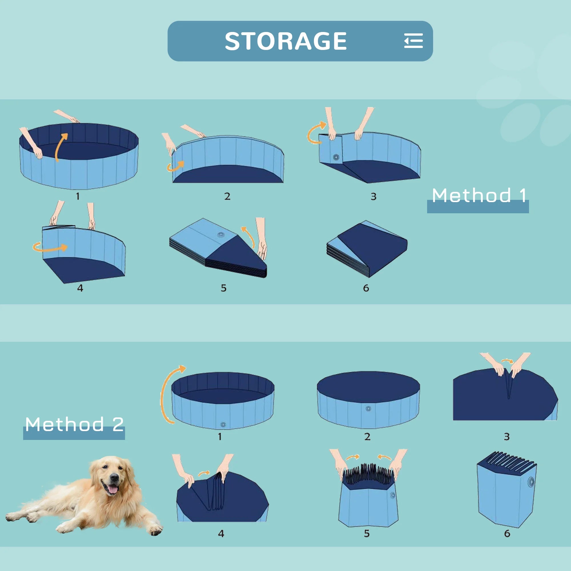Foldable Pet Swimming Pool Easy To Store Portable Cat Bathing Tub Plastic Durable Anti Slip Large Dog Outdoor Pool Pet Supplies