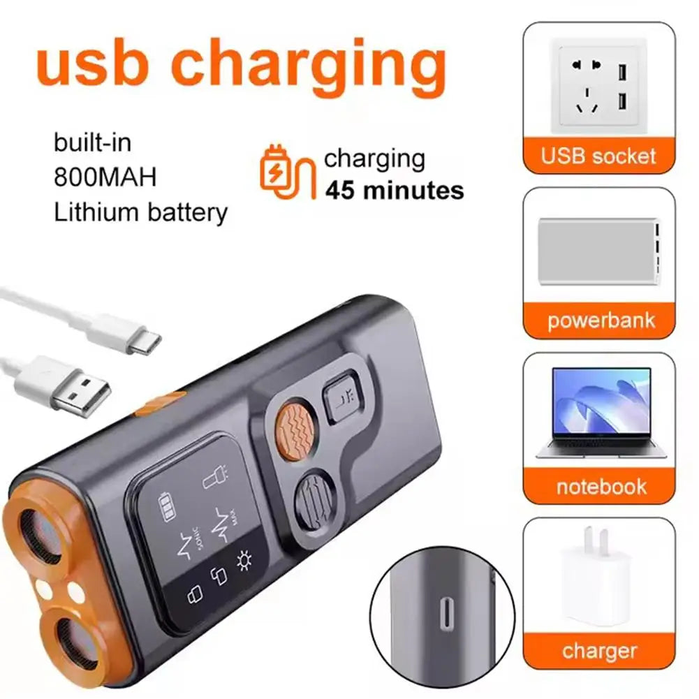 Dog Repeller Tool – Handheld Anti-Bark LED Training Flashlight