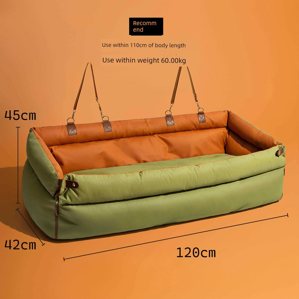 Kyjen Pet Car Seat – Portable Dog & Cat Travel House with Cushion for Car Safety & Comfort