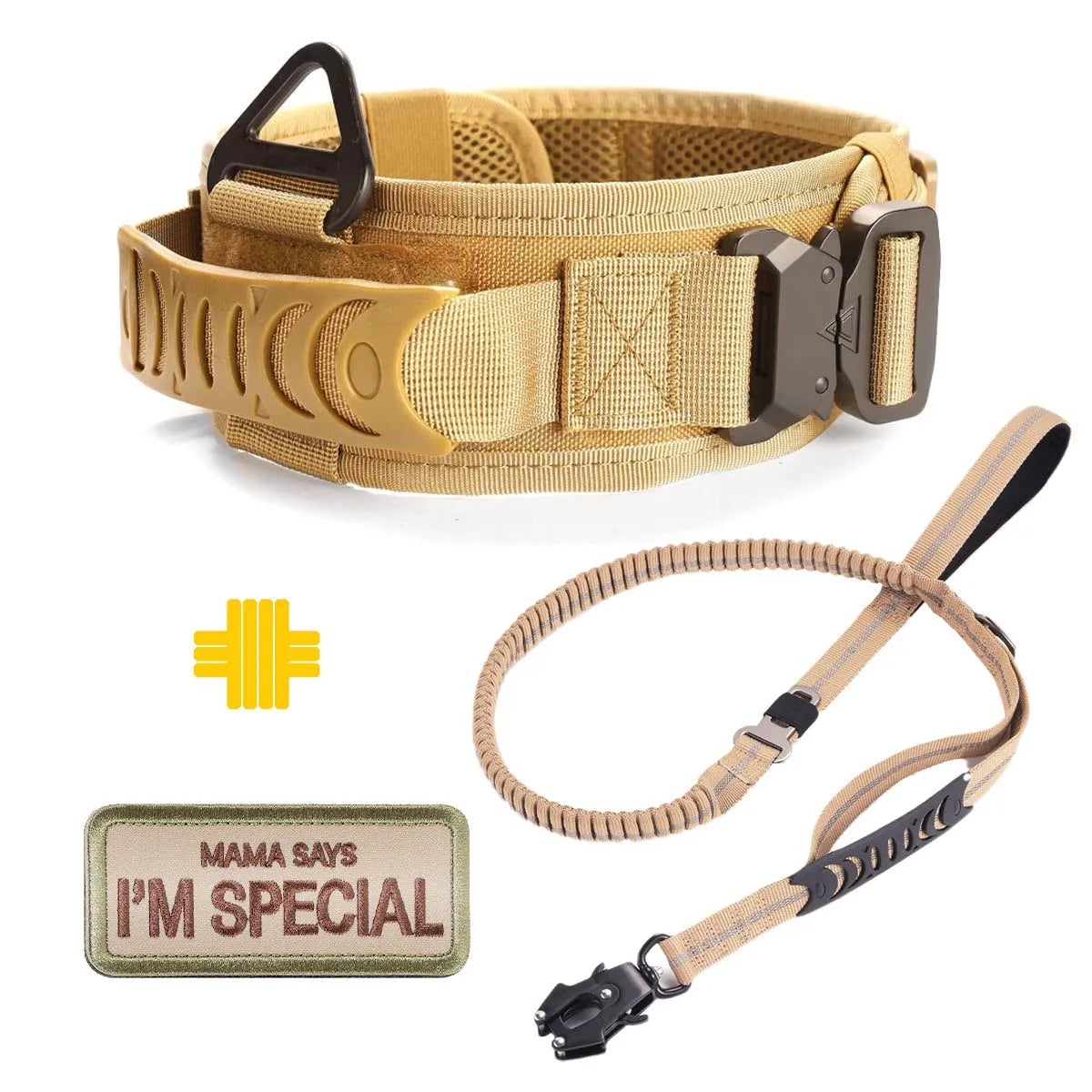 Military-Grade Tactical Dog Collar with Handle – Heavy Duty Adjustable Collar for Medium & Large Dogs