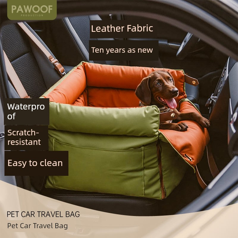Kyjen Pet Car Seat – Portable Dog & Cat Travel House with Cushion for Car Safety & Comfort