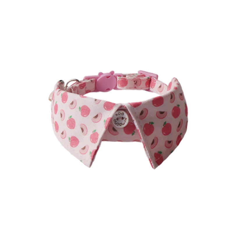 Fruit Tuxedo Bow Tie Pet Collar – Quick-Release Bandana Bowknot for Cats & Small Dogs