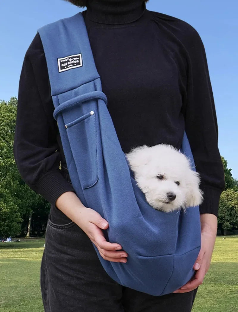 Comfortable Pet Crossbody Shoulder Bag – Portable Sling Carrier for Small Dogs & Cats | Outdoor Travel Pet Carrying Bag