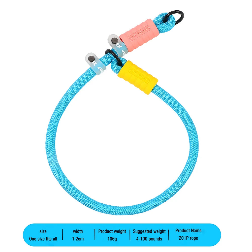 Cotton Candy P-Chain Dog Leash – Anti-Slip, Wear-Resistant Traction Rope