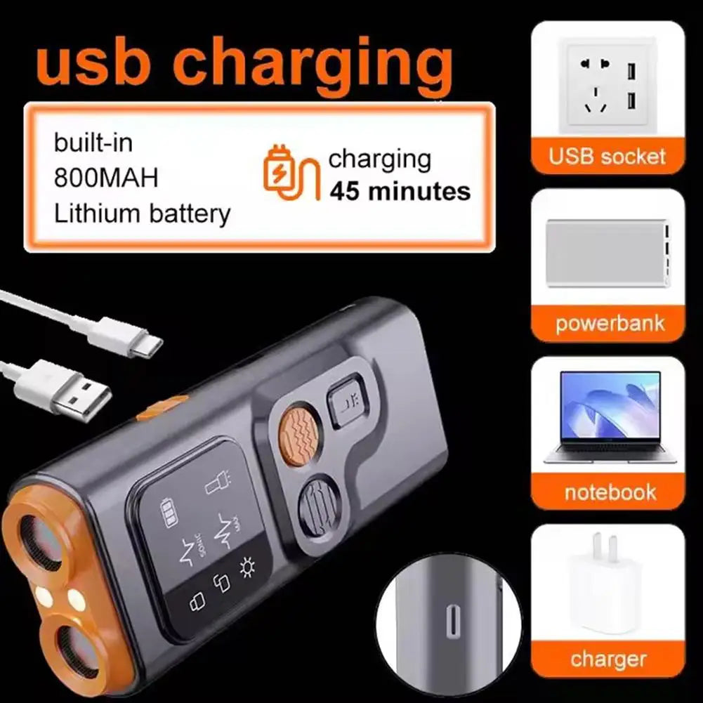 Dog Repeller Tool – Handheld Anti-Bark LED Training Flashlight