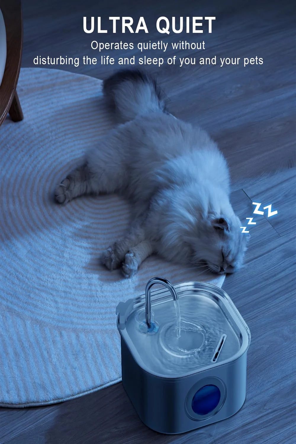 3.2L Stainless Steel Pet Water Fountain – Automatic Cat & Dog Drinking Dispenser with Visual Water Level Window