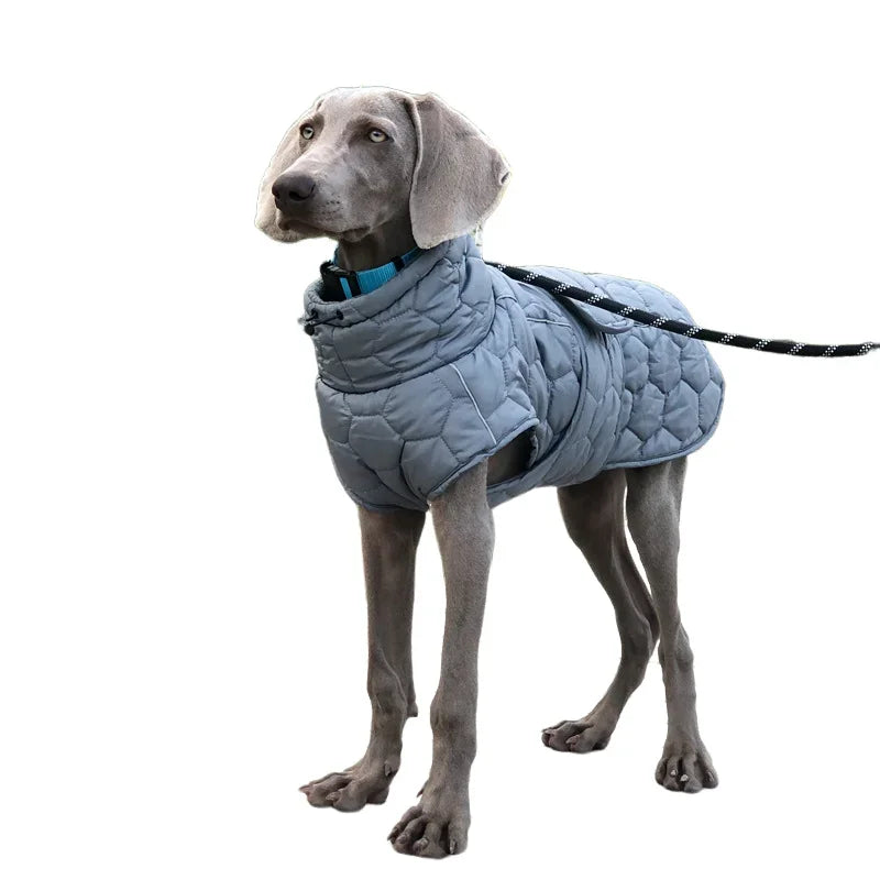 Reflective Dog Snowsuit – Thick Winter Down Jacket for Large Breeds & Greyhounds