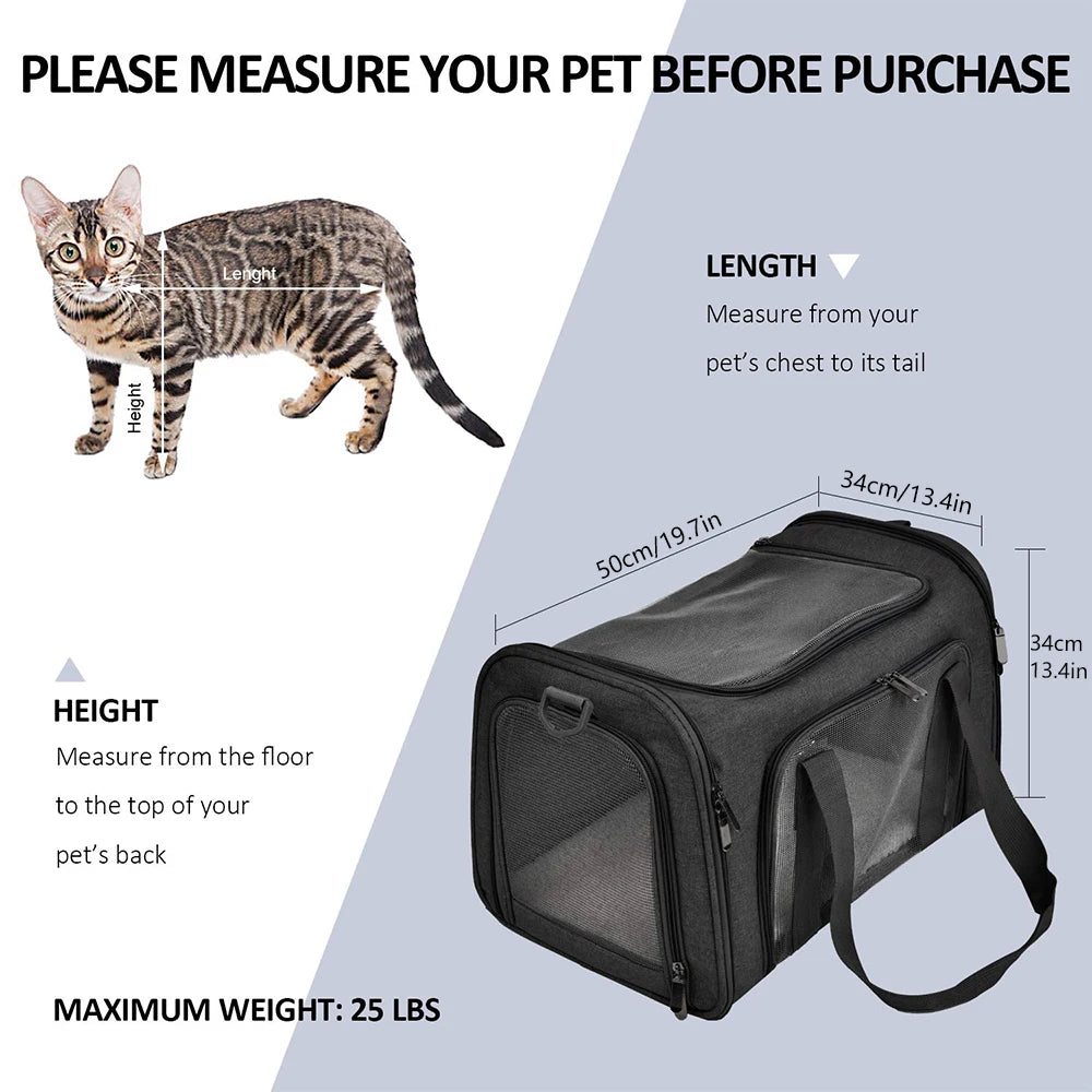 Dog Carrier Backpack – Soft-Sided Airline Approved Travel Bag for Small Pets