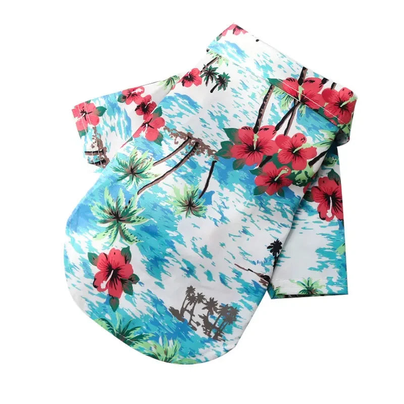 Hawaiian Style Summer Dog Shirt – Beach Vibes Pet Clothing for Small & Medium Dogs