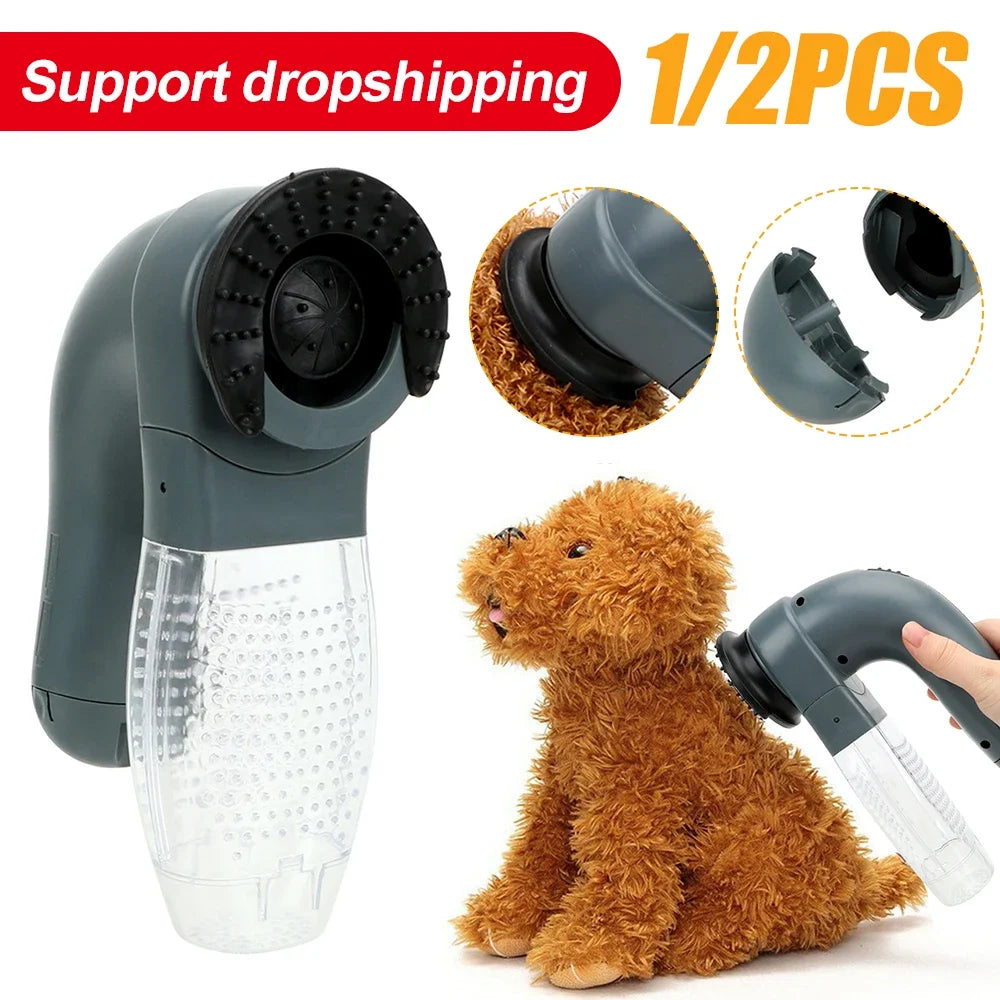 Electric Pet Hair Sucker – Portable Vacuum Grooming Brush for Cats & Dogs | Fur Remover & Suction Comb Tool for Shedding Control