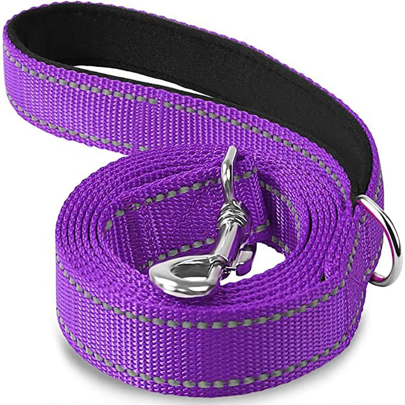 Reflective Dog Leash – Durable Night Safety Pet Walking & Training Lead for Dogs and Cats (1.2/1.5/1.8 m)