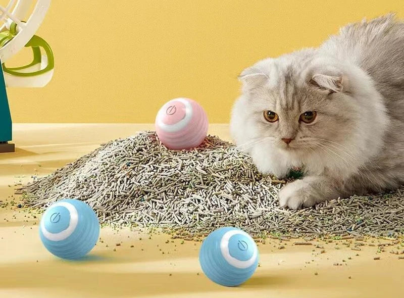 Smart Interactive Cat Toy Ball – USB Rechargeable Rolling Teaser
