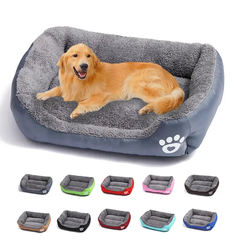 4 Styles Plush Pet Sofa Bed – Removable Washable Cover & Waterproof Upholstery for Dogs & Cats (All Seasons)