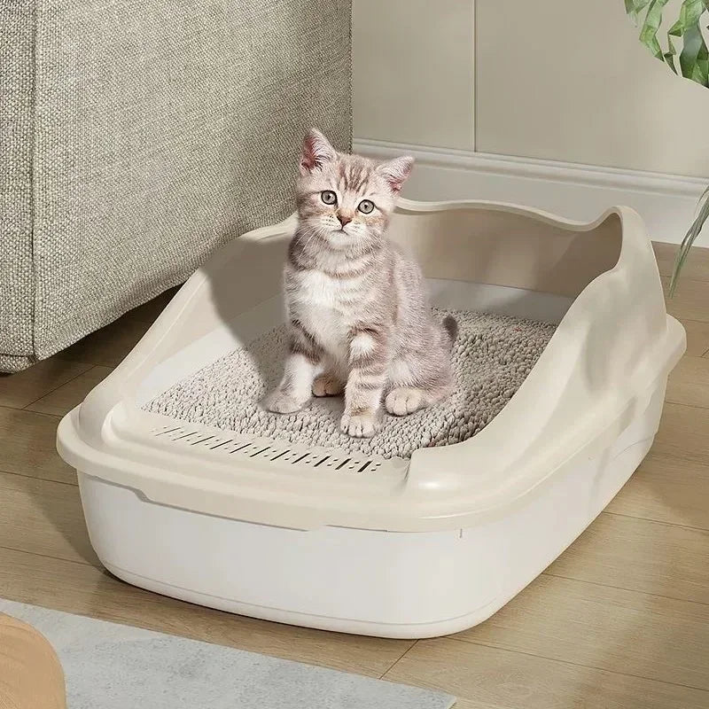Small Cat Litter Box – Compact Pet Sandbox for Kittens with Anti-Splash Design