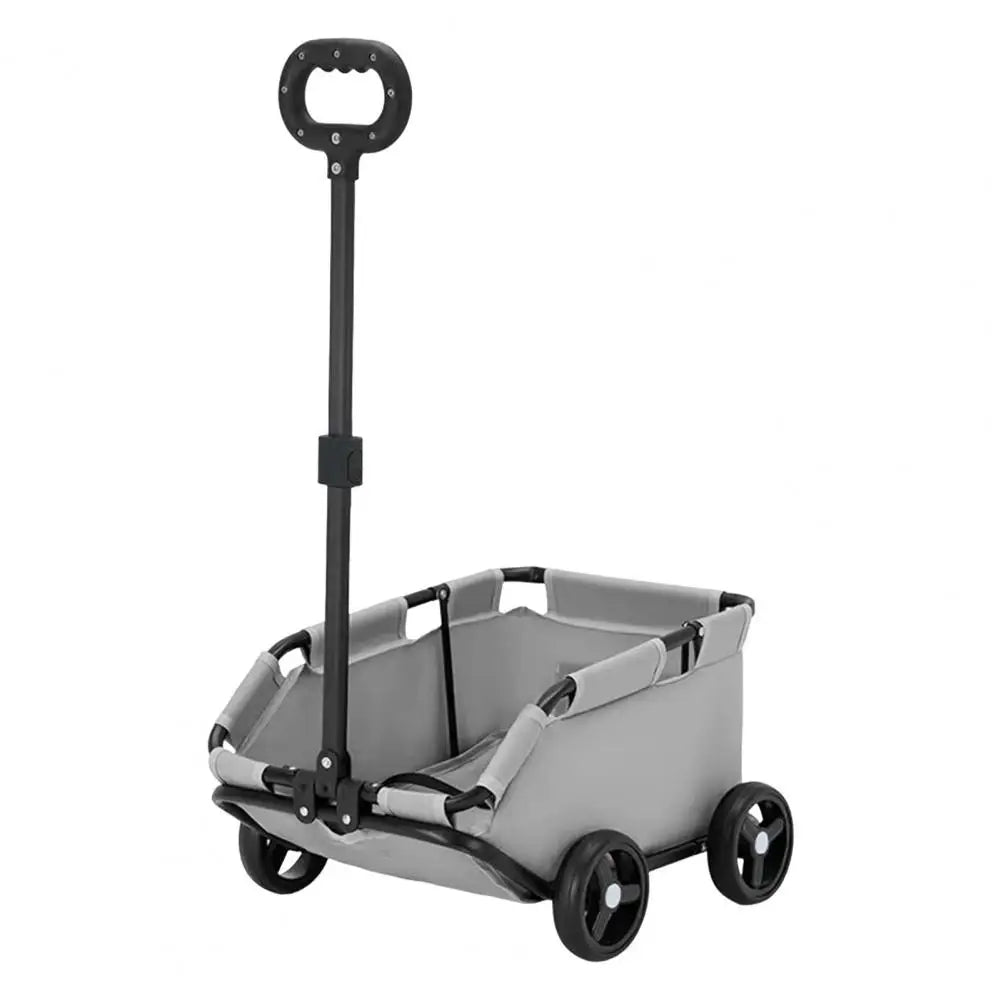Safe Hair-Free Pet Carrier Stroller – 4-Wheel Folding Cart for Small Dogs & Cats