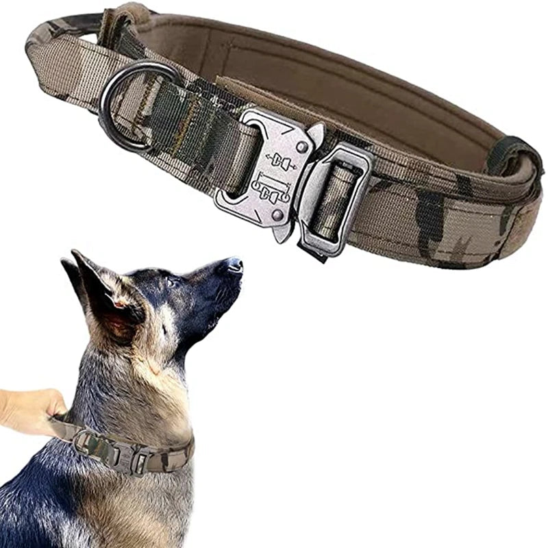 Tactical Dog Collar & Leash Set – Adjustable Military Training Gear for Medium & Large Dogs