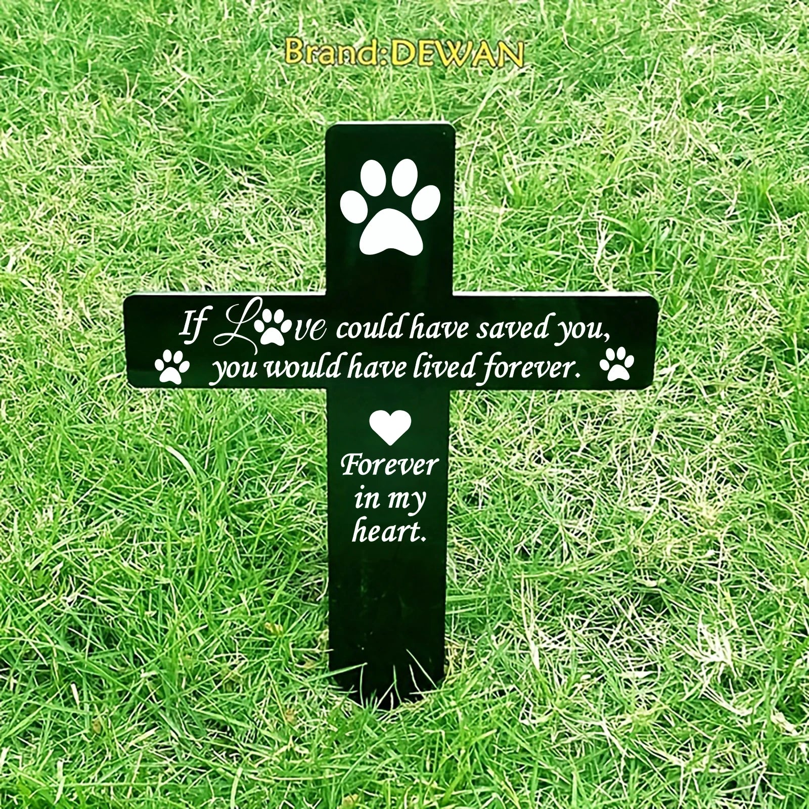Outdoor Dog Memorial Plaque – Waterproof Acrylic Garden Stake Grave Marker for Pet Sympathy