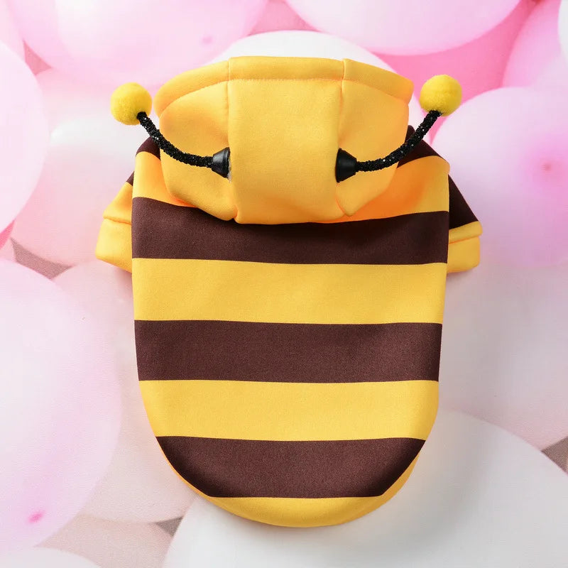 Bee Pet Hoodie – Autumn/Winter Costume for Dogs & Cats