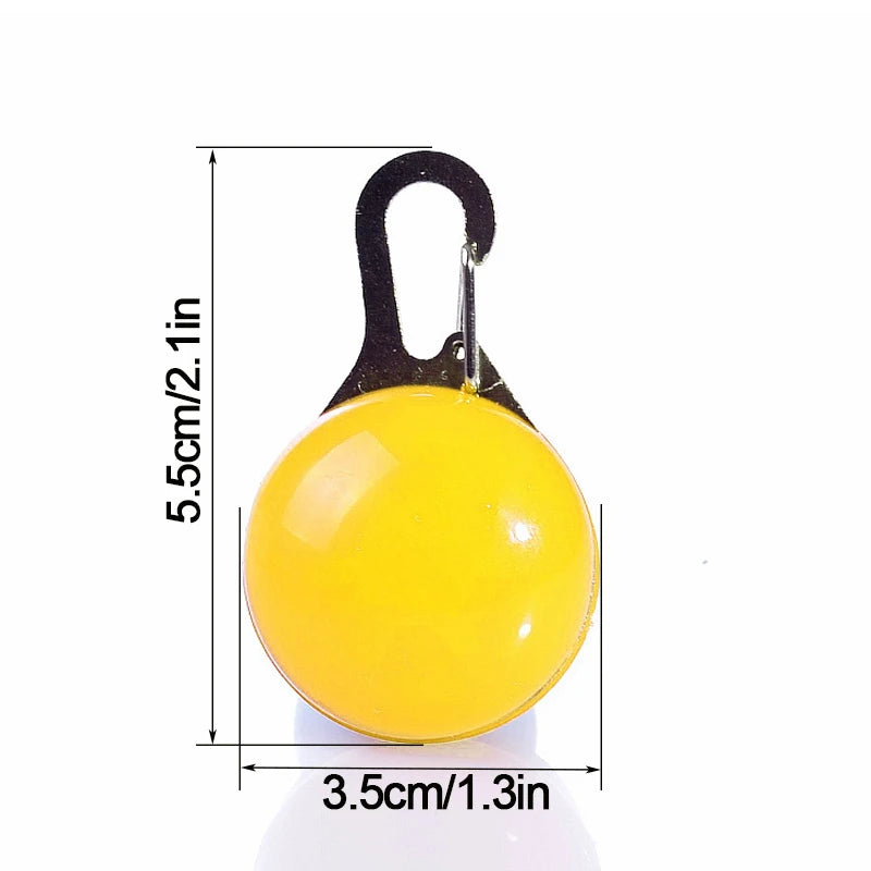 USB Rechargeable LED Dog Collar – Glowing Light-Up Safety Collar with Pendant for Small Dogs & Cats