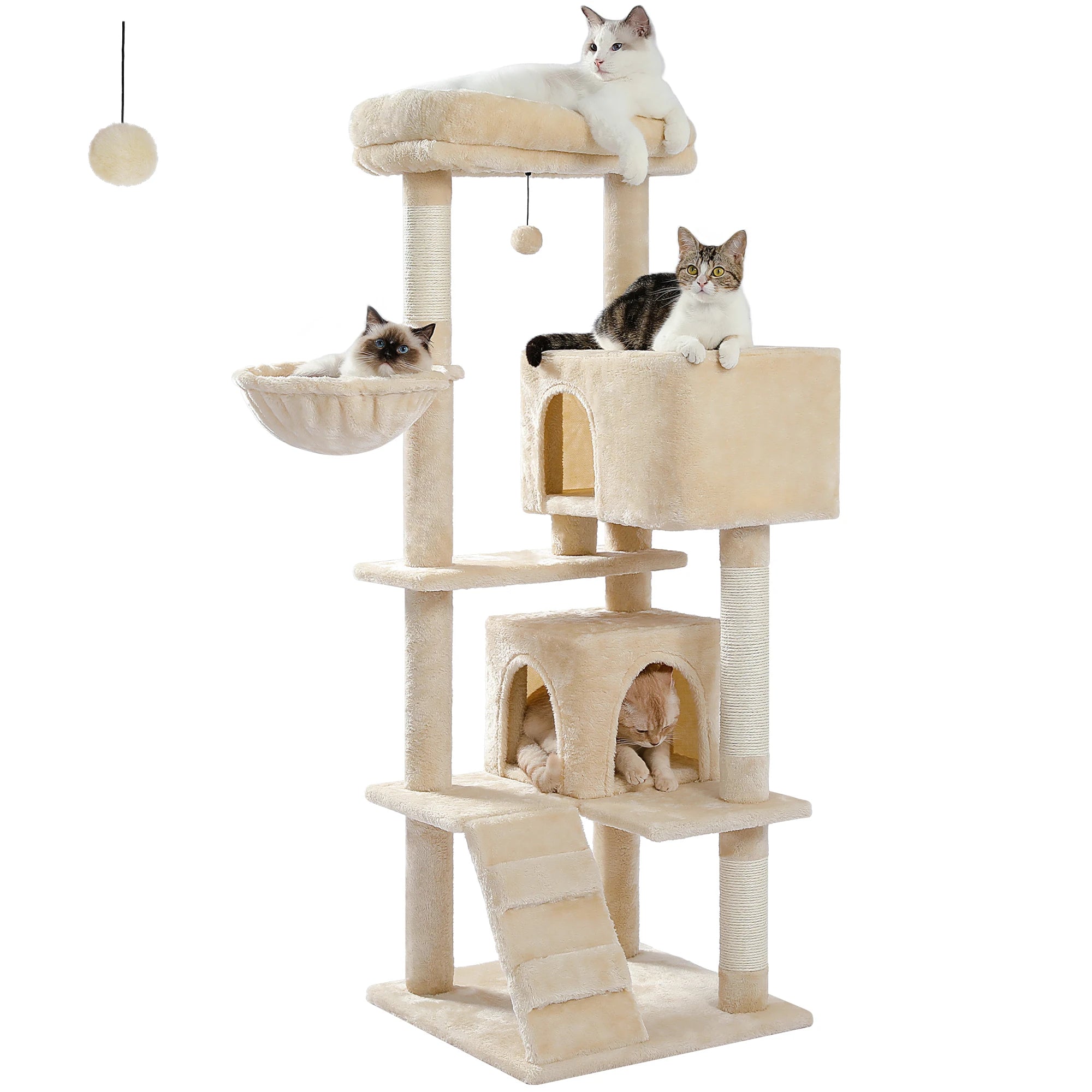 Luxury Cat Tree – Multi-Level Tower with Condos, Hammock & Scratching Posts