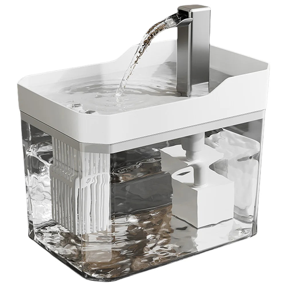 Cat Water Fountain 1.5L – USB Pet Drinking Fountain for Cats & Small Dogs with Anti-Dry Burn Protection