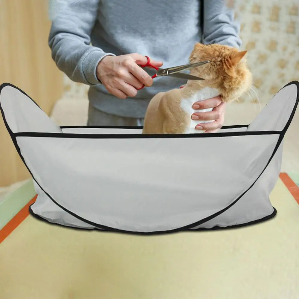 Pet Hair Cutting Cape – Folding Shearing Bib for Dog & Puppy Grooming, Hair Catching Cape