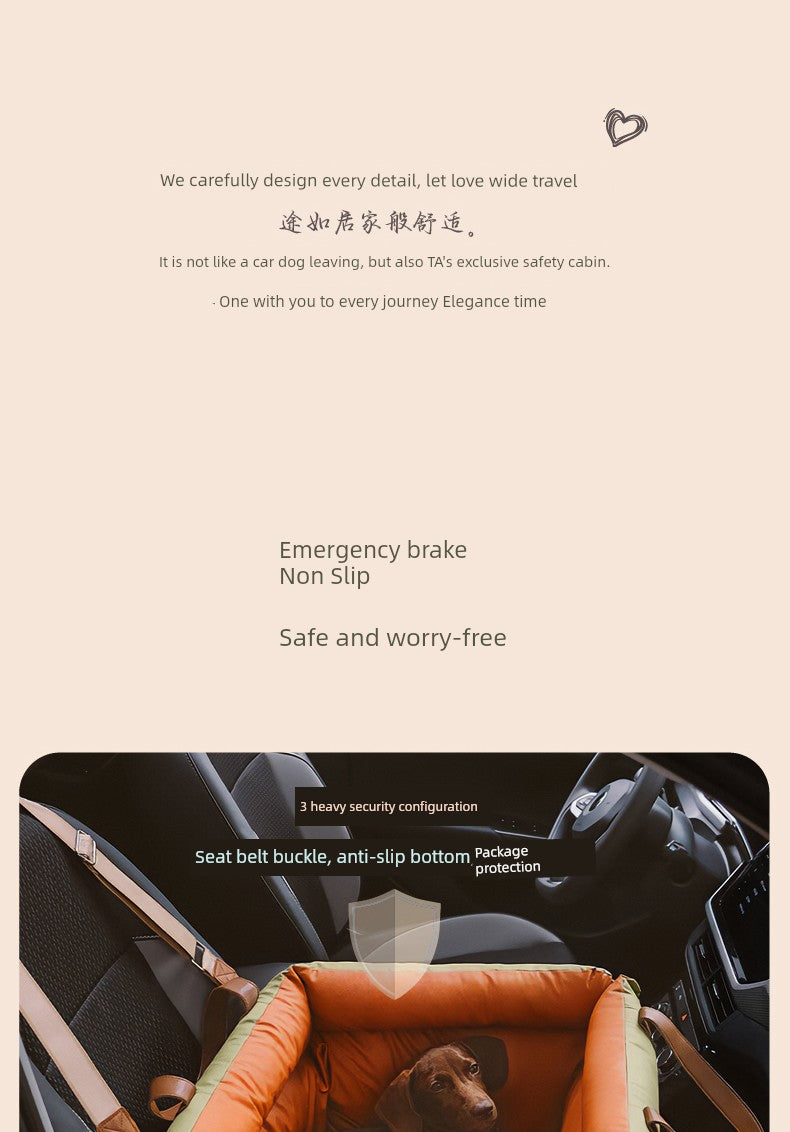 Kyjen Pet Car Seat – Portable Dog & Cat Travel House with Cushion for Car Safety & Comfort