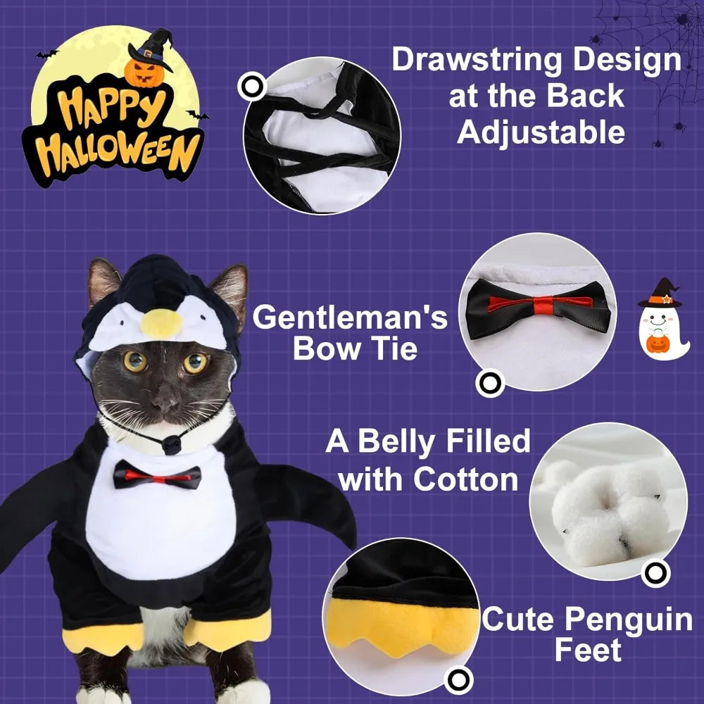 Penguin Dog Costume – Adorable Halloween Cosplay Outfit for Dogs & Cats