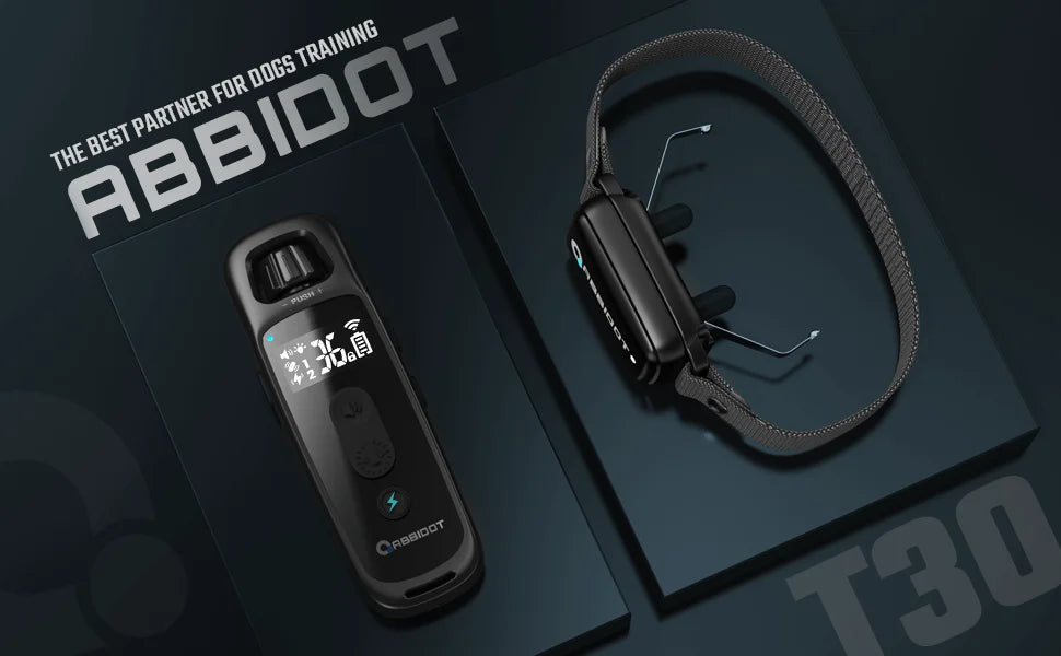 ABBIDOT T30 Dog Training Collar – 3300ft Remote Rechargeable Shock Collar for Large Dogs