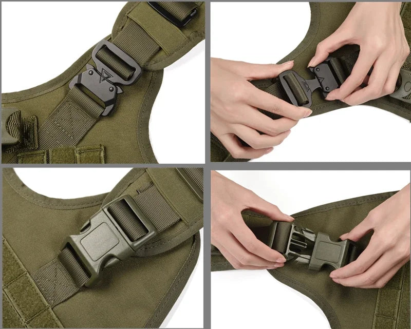 Tactical Dog Harness & Leash Set – Military-Grade Training Vest for All Breeds (German Shepherd, Golden Retriever & More)