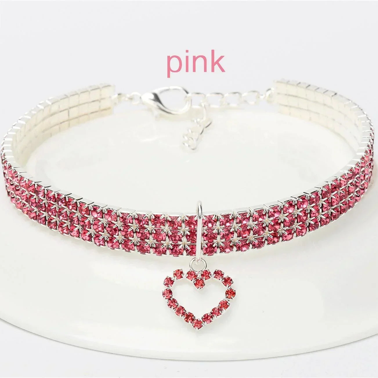 Crystal Rhinestone Pet Collar – Adjustable Jewelry for Cats & Small Dogs
