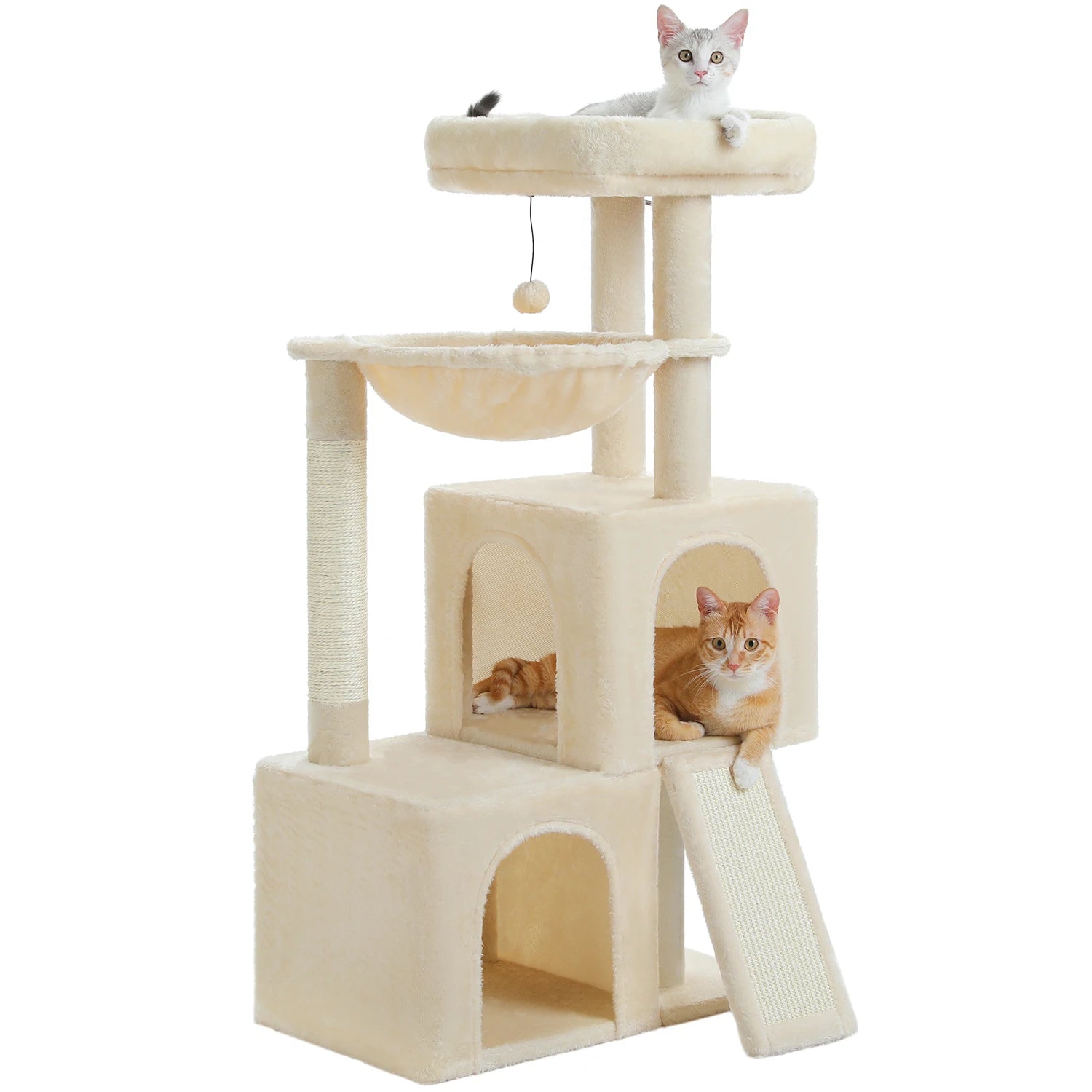 Large Multi-Level Cat Tree – Indoor Cat Tower with Condos, Scratching Pads & Toys