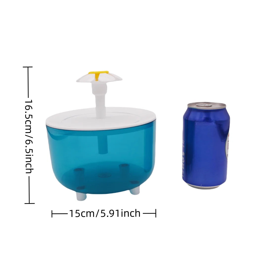 Cat Flower Water Fountain – Silent USB-Powered Pet Water Dispenser with Filter for Cats & Small Dogs