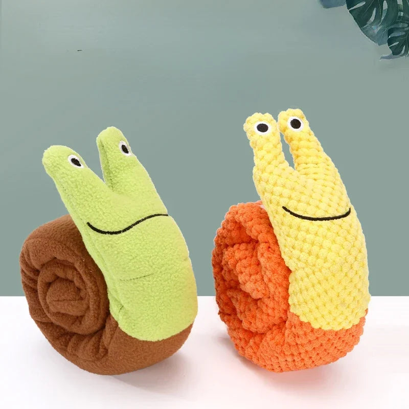 Pet Foraging Snuffle Mat – Snail-Shaped Plush Slow Feeder Toy for Dogs | Interactive Sound Toy for Sniffing, Training & Mental Stimulation