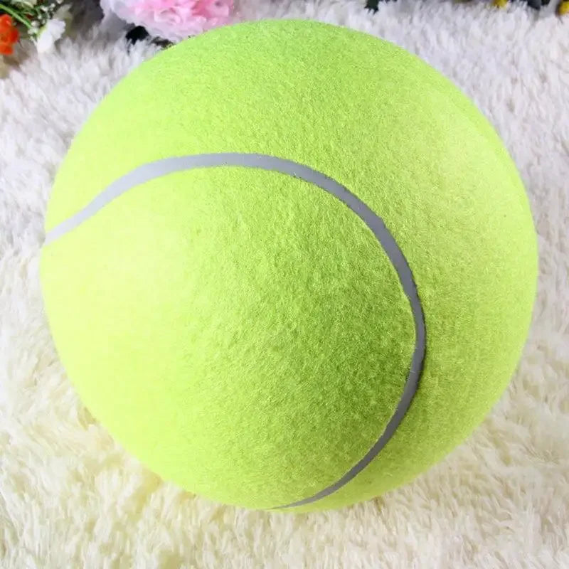 9.5" Giant Inflatable Tennis Ball – Dog Chew & Interactive Toy