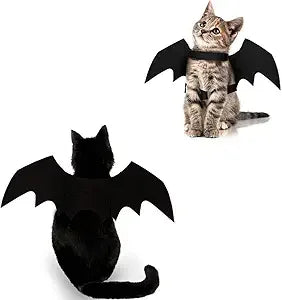 Cat Halloween Costume – Bat Wings, Hat & Necklace Set for Cats & Small Dogs