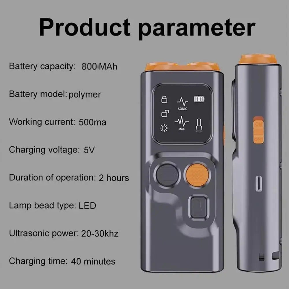 Dog Repeller Tool – Handheld Anti-Bark LED Training Flashlight