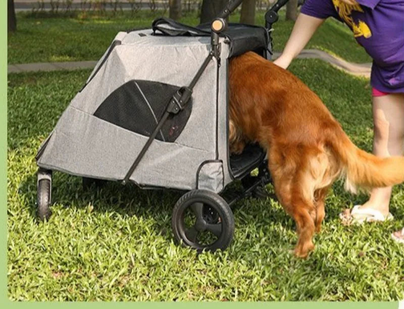 Heavy-Duty Large Pet Cart – Pullable Travel Carrier for Elderly, Injured, or Large Dogs | Pet Mobility & Recovery Wagon