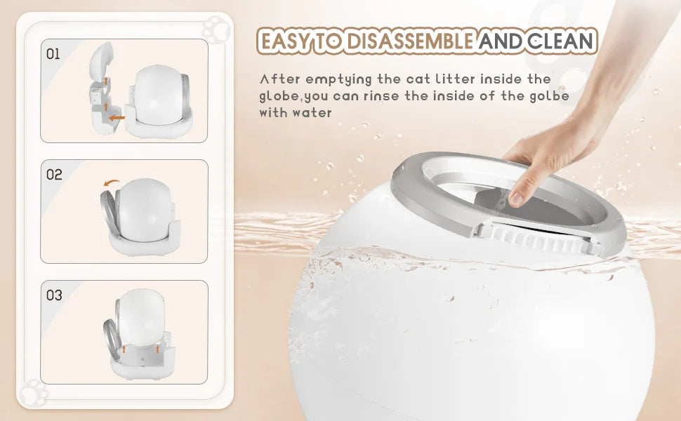Self-Cleaning Cat Litter Box – Automatic Litter Box with App Control & Safety Features for Multiple Cats