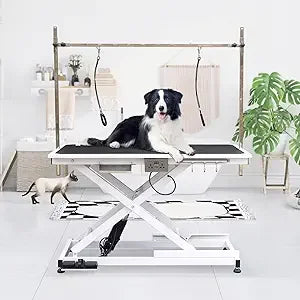 49.6” Adjustable Dog Grooming Table – Professional Pet Trimming Table with Arm & Noose
