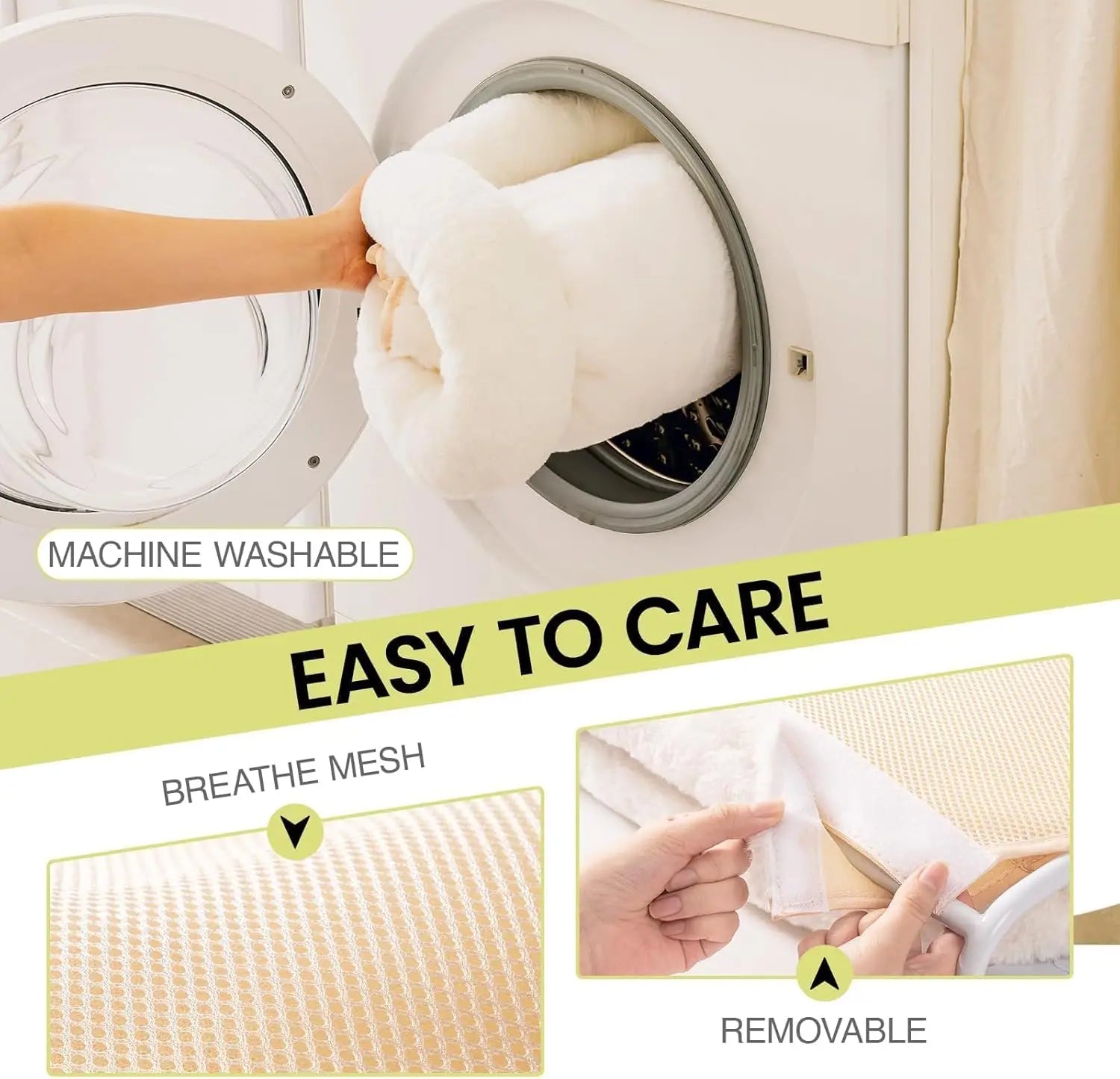 Mewoofun Foldable Cat Window Perch – Cordless Cat Hammock with 4 Strong Suction Cups & Removable Soft Cover (White, Brown, Green)