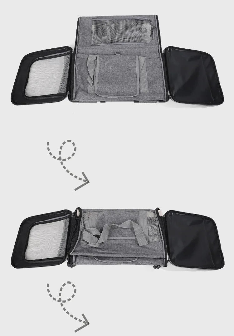 Rolling Pet Carrier – Airline Approved Travel Bag with Wheels for Dogs & Cats