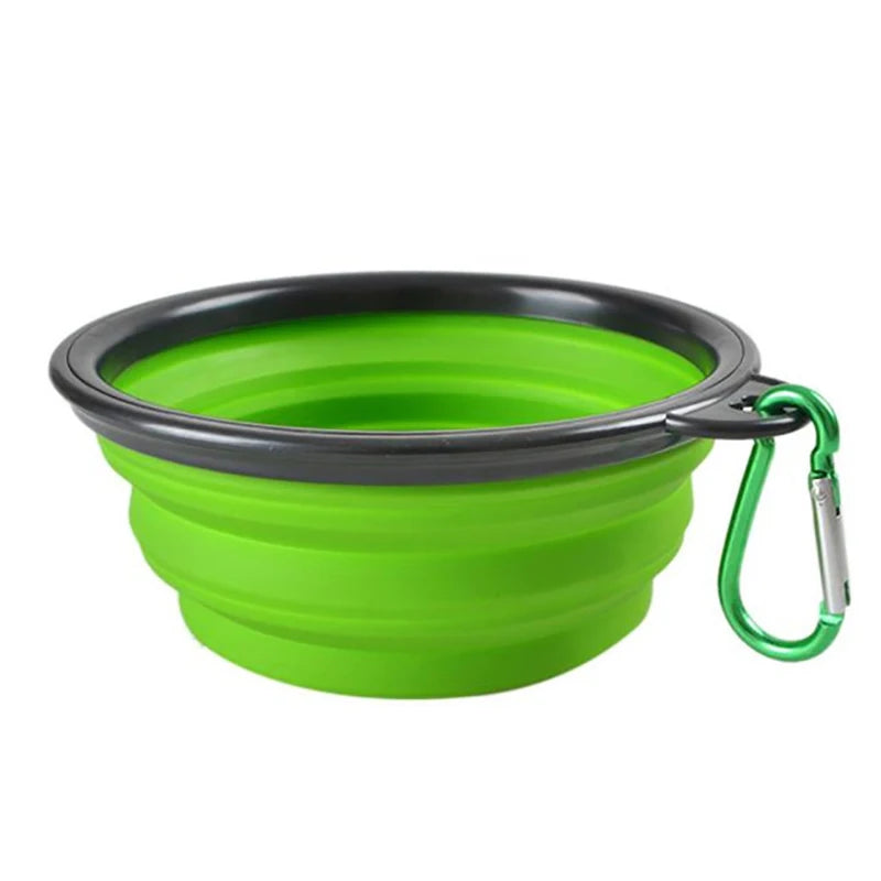 Collapsible Silicone Dog Bowl – 350ml/1000ml Travel Feeder Dish for Food & Water