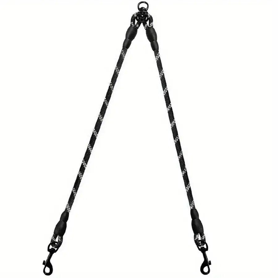 Dual Dog Leash – 360° Swivel No-Tangle Walking Lead for Small Dogs