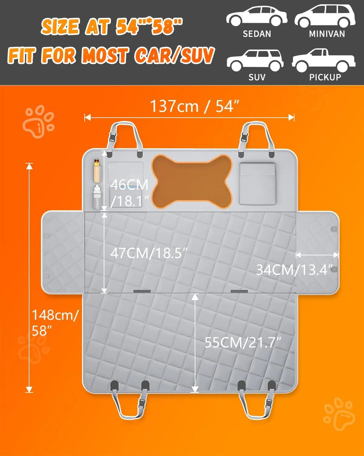 Dog Seat Cover for Car Back Seat – Zipper Design with Mesh Window | Waterproof Pet Seat Protector for Cars, SUVs & Trucks