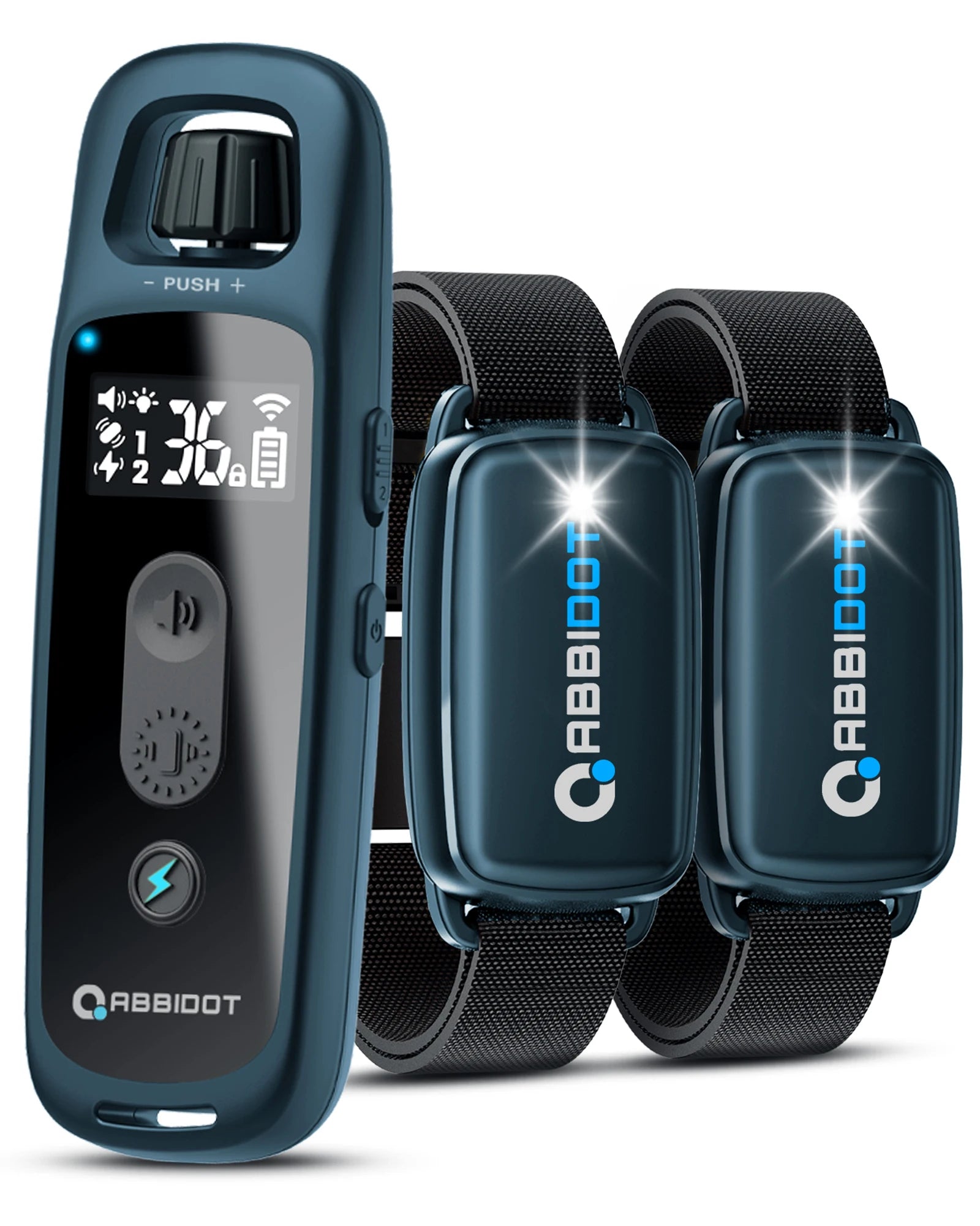 ABBIDOT T30 Dog Training Collar – 3300ft Remote Rechargeable Shock Collar for Large Dogs