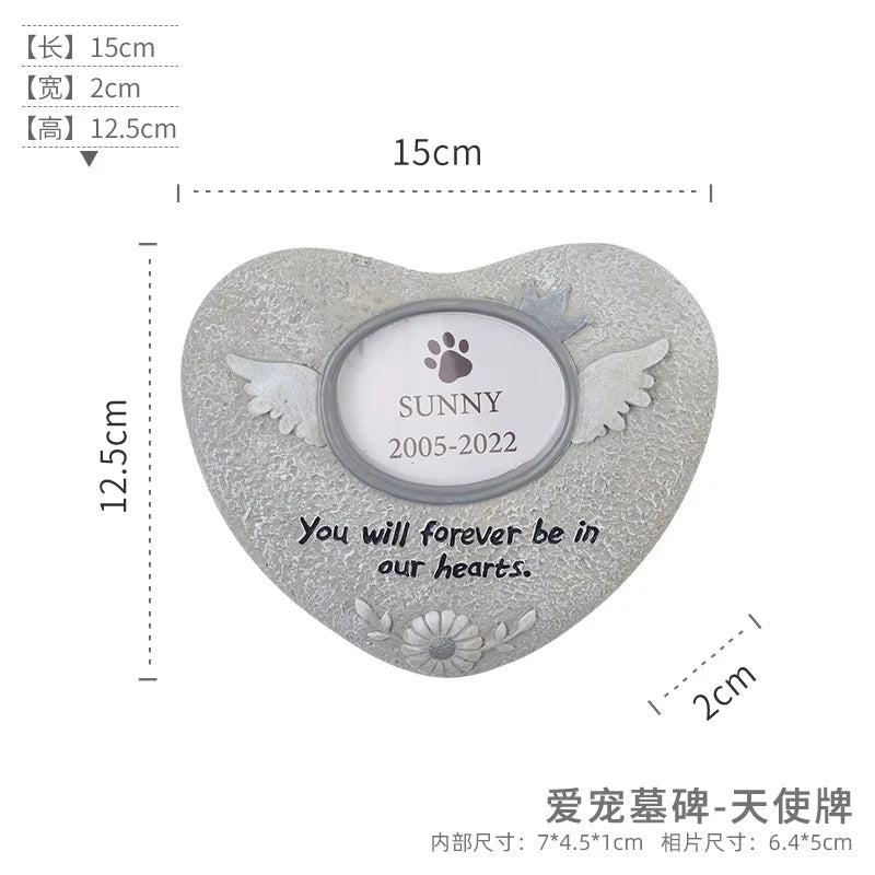 Pet Memorial Gifts for Dogs Cat, Pet Grave Markers with Photo Frames, Loss of Dog Sympathy Gift, Death Sympathy Bereavement