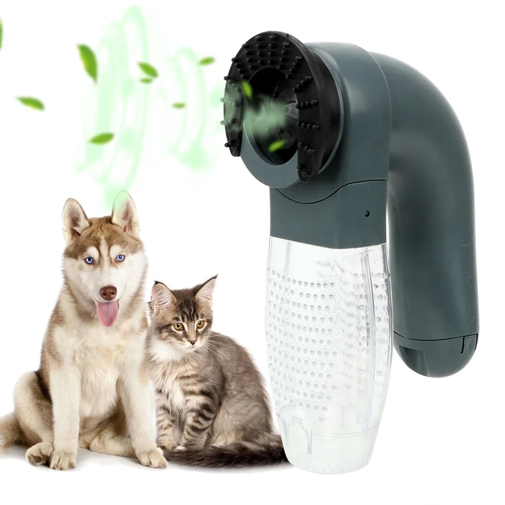 Electric Pet Hair Sucker – Portable Vacuum Grooming Brush for Cats & Dogs | Fur Remover & Suction Comb Tool for Shedding Control