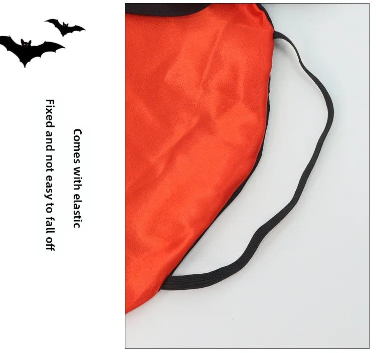 Halloween Vampire Cape – Red & Black Cloak for Cats & Dogs